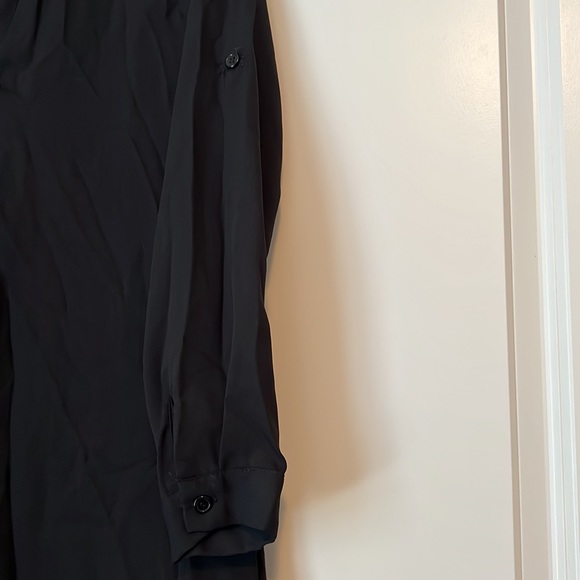 Ladies long black tunic with long sleeves convertible to 3/4 - Picture 3 of 4